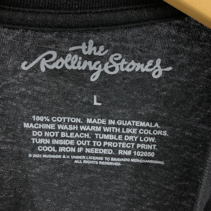 The Rolling Stones Band T-shirt, Band T, Men's L size cotton black type Vintage Second Hand