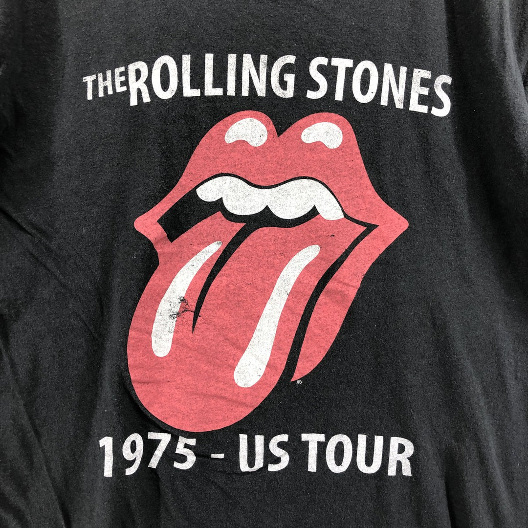 The Rolling Stones Band T-shirt, Band T, Men's L size cotton black type Vintage Second Hand