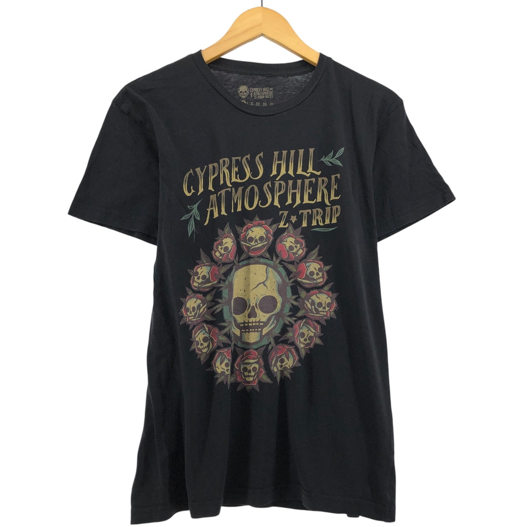 CYPRESS HILL Cypress Hill Skull Pattern Rap T-Shirt, Men's Size Medium unclear black type Vintage Second Hand