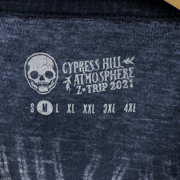CYPRESS HILL Cypress Hill Skull Pattern Rap T-Shirt, Men's Size Medium unclear black type Vintage Second Hand