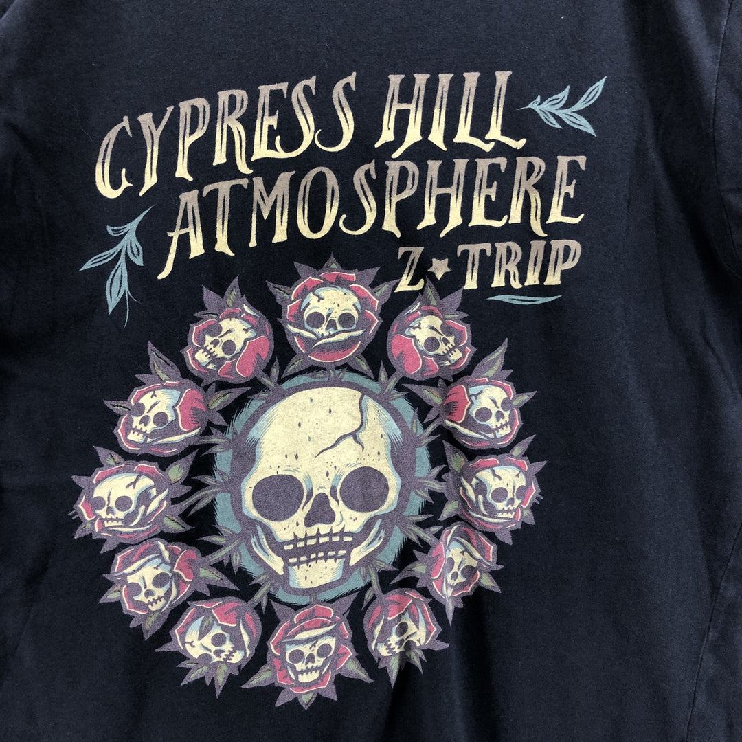 CYPRESS HILL Cypress Hill Skull Pattern Rap T-Shirt, Men's Size Medium unclear black type Vintage Second Hand
