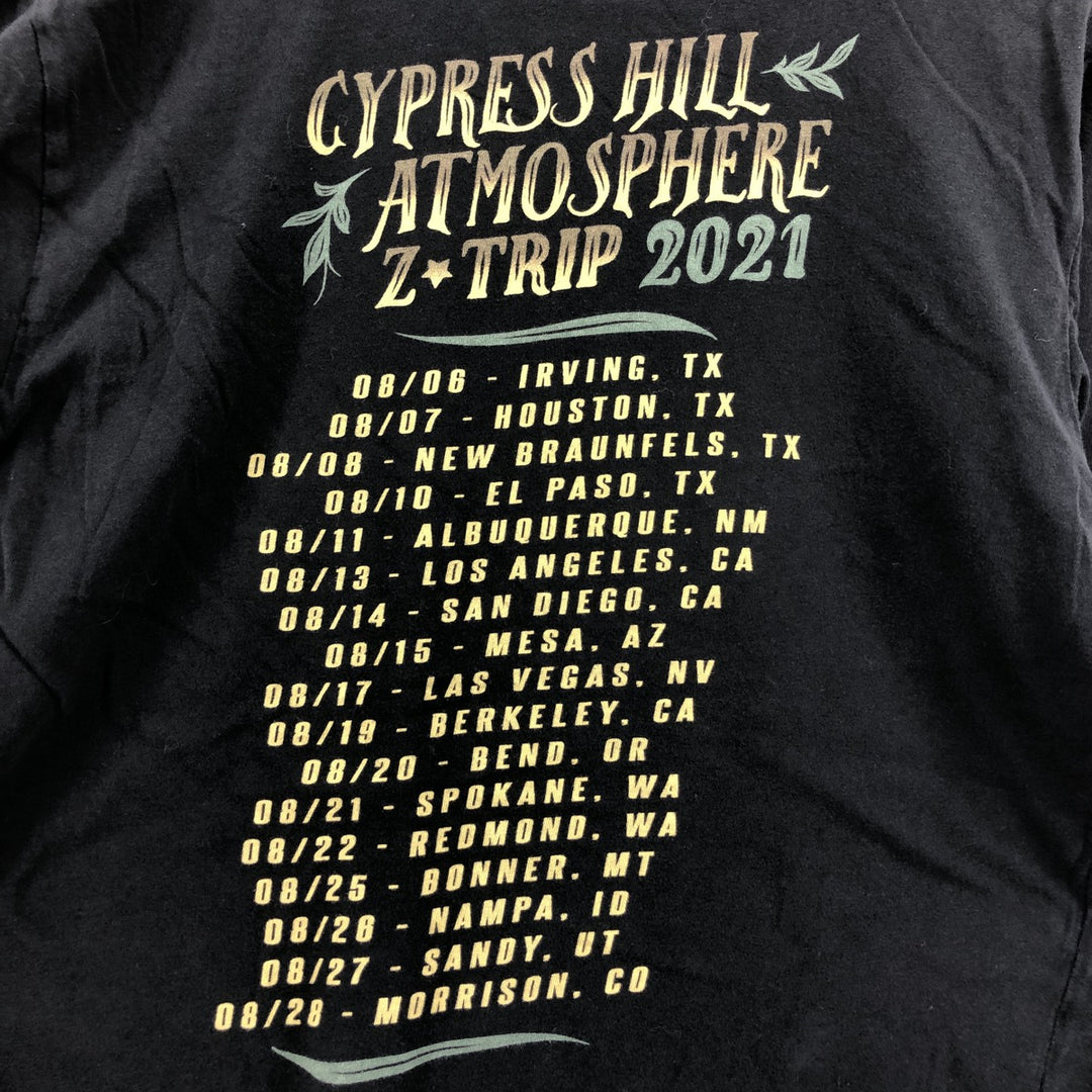 CYPRESS HILL Cypress Hill Skull Pattern Rap T-Shirt, Men's Size Medium unclear black type Vintage Second Hand