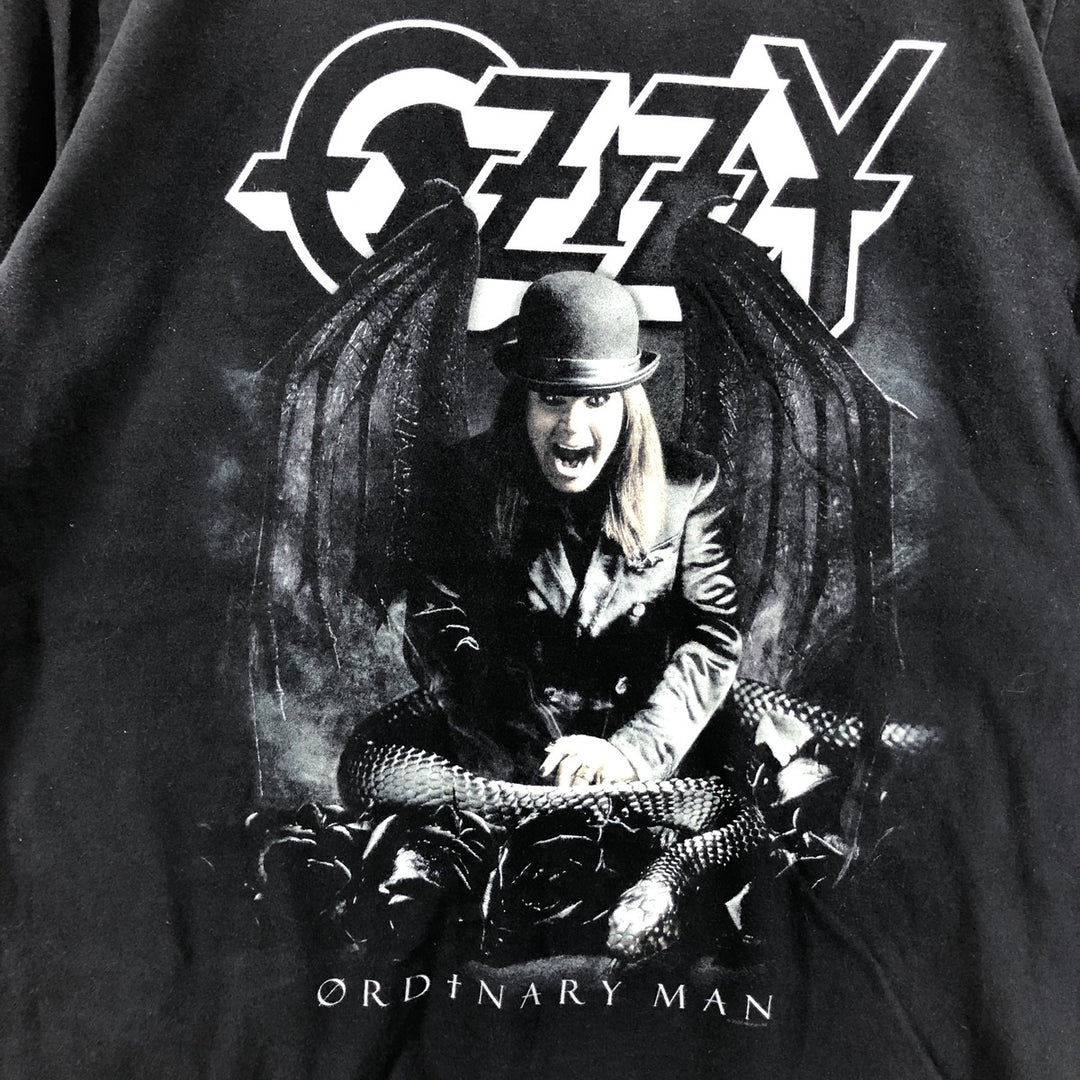 Ozzy Osbourne Band T-shirt, Men's M size unclear black type Vintage Second Hand