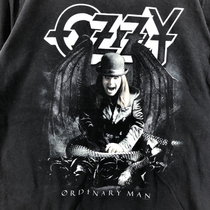 Ozzy Osbourne Band T-shirt, Men's M size unclear black type Vintage Second Hand