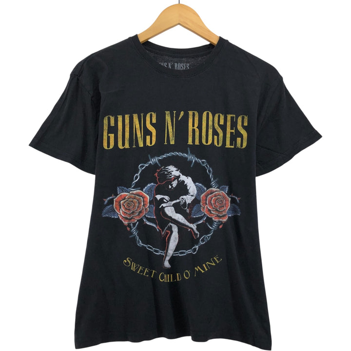 Guns N' Roses Band T-shirt, Men's M size cotton black type Vintage Second Hand