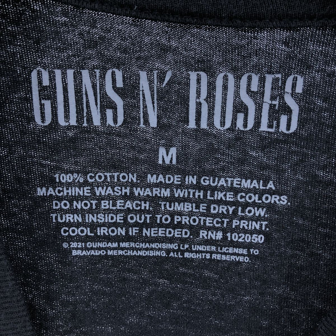 Guns N' Roses Band T-shirt, Men's M size cotton black type Vintage Second Hand