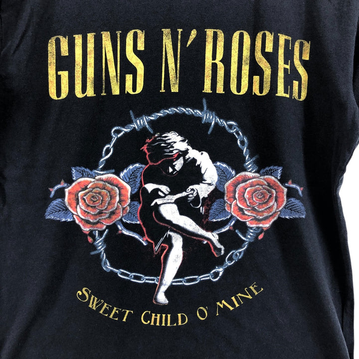 Guns N' Roses Band T-shirt, Men's M size cotton black type Vintage Second Hand