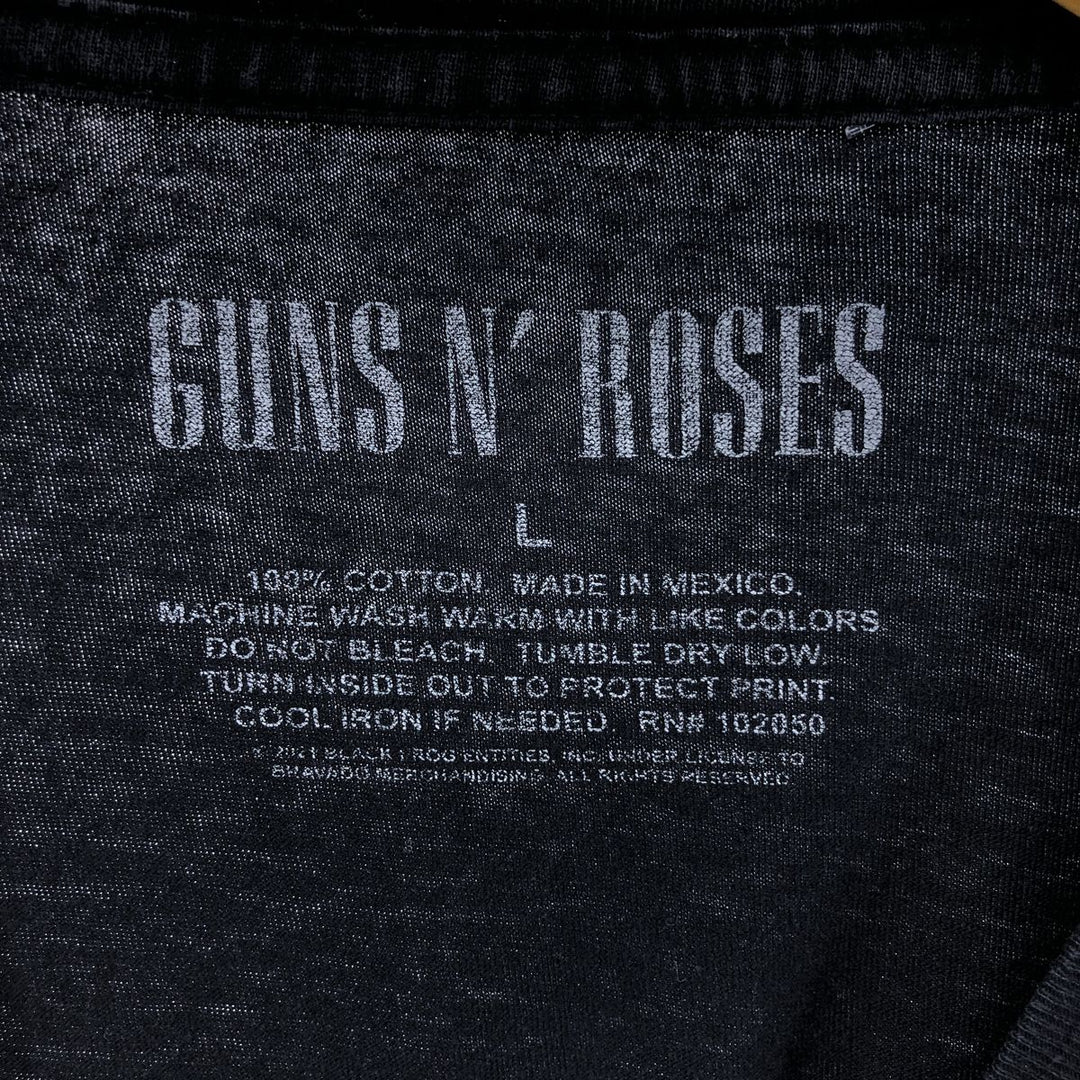 Guns N' Roses Band T-shirt, Band T, Men's L size cotton black type Vintage Second Hand