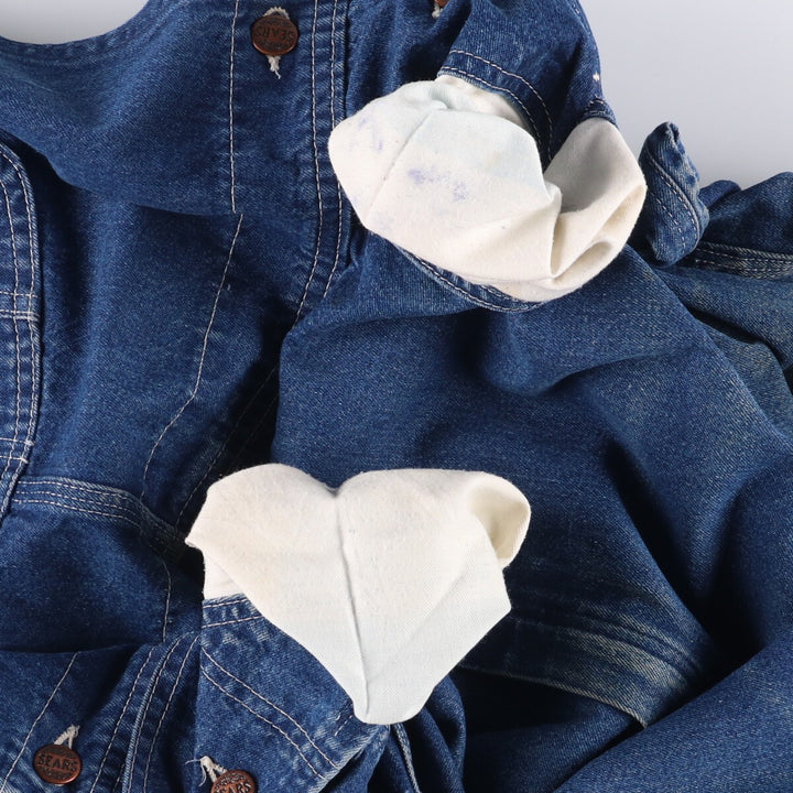 Sears Men's Denim Overalls, Size W38 unclear blue type Vintage Second Hand
