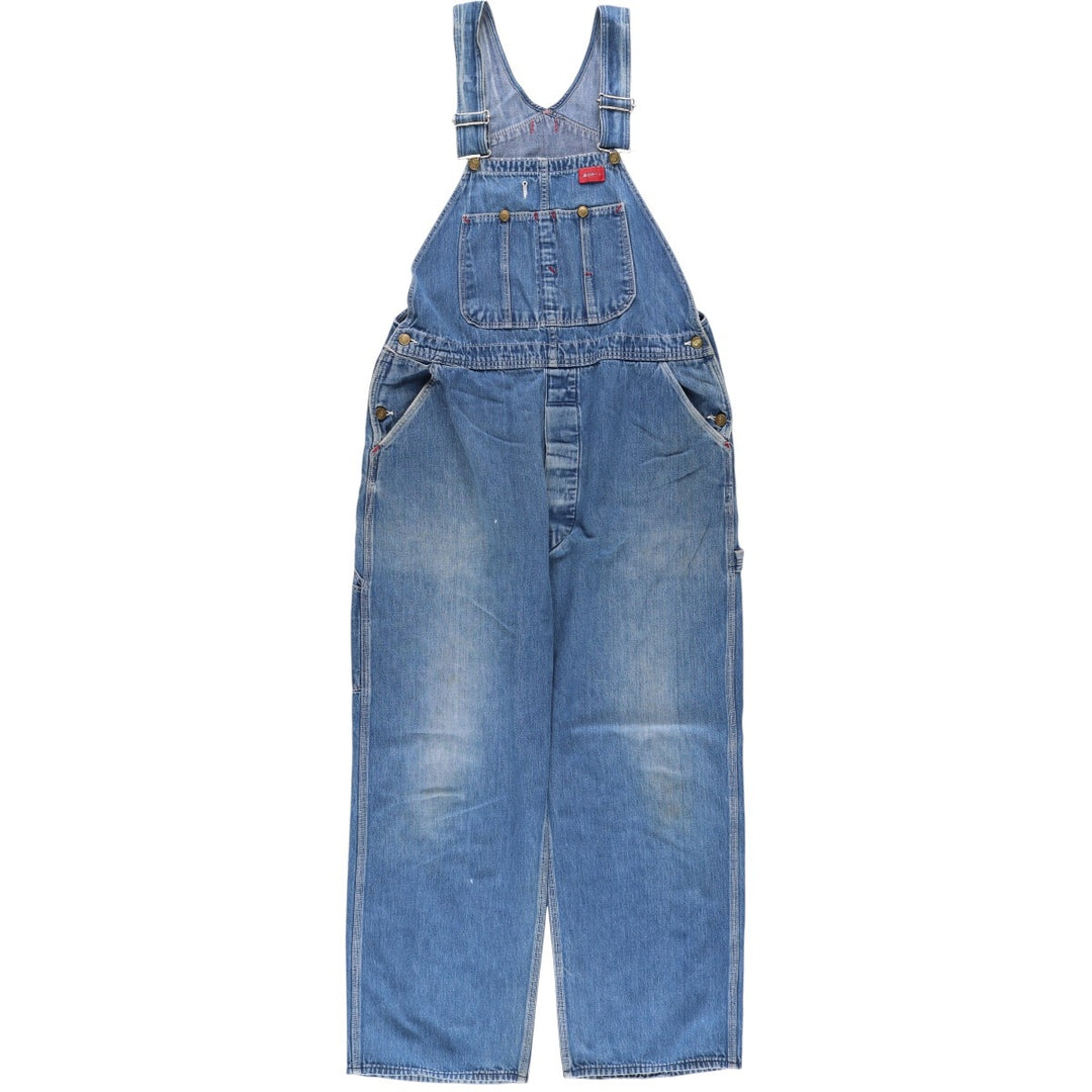 Vintage 80s-90'S Dickies denim overalls, men's size W37 cotton blue type Vintage Second Hand