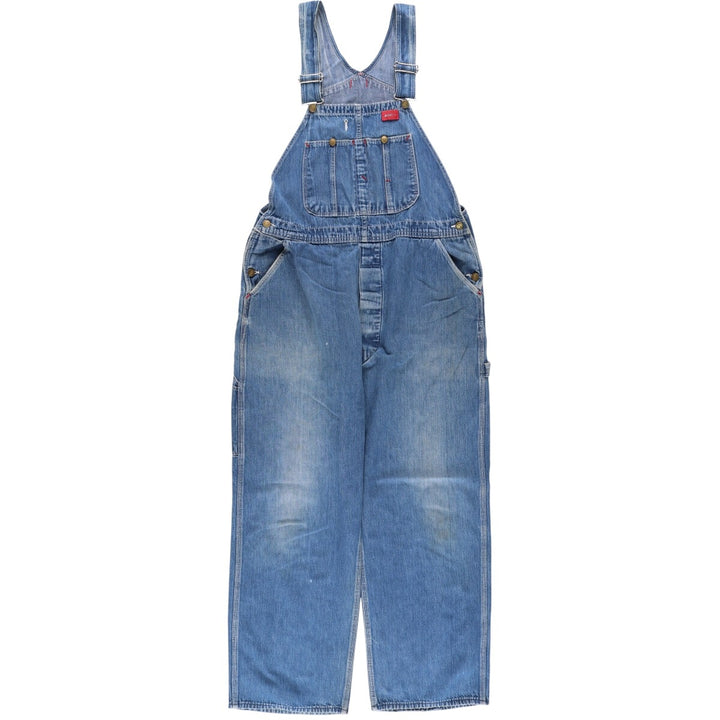 Vintage 80s-90'S Dickies denim overalls, men's size W37 cotton blue type Vintage Second Hand