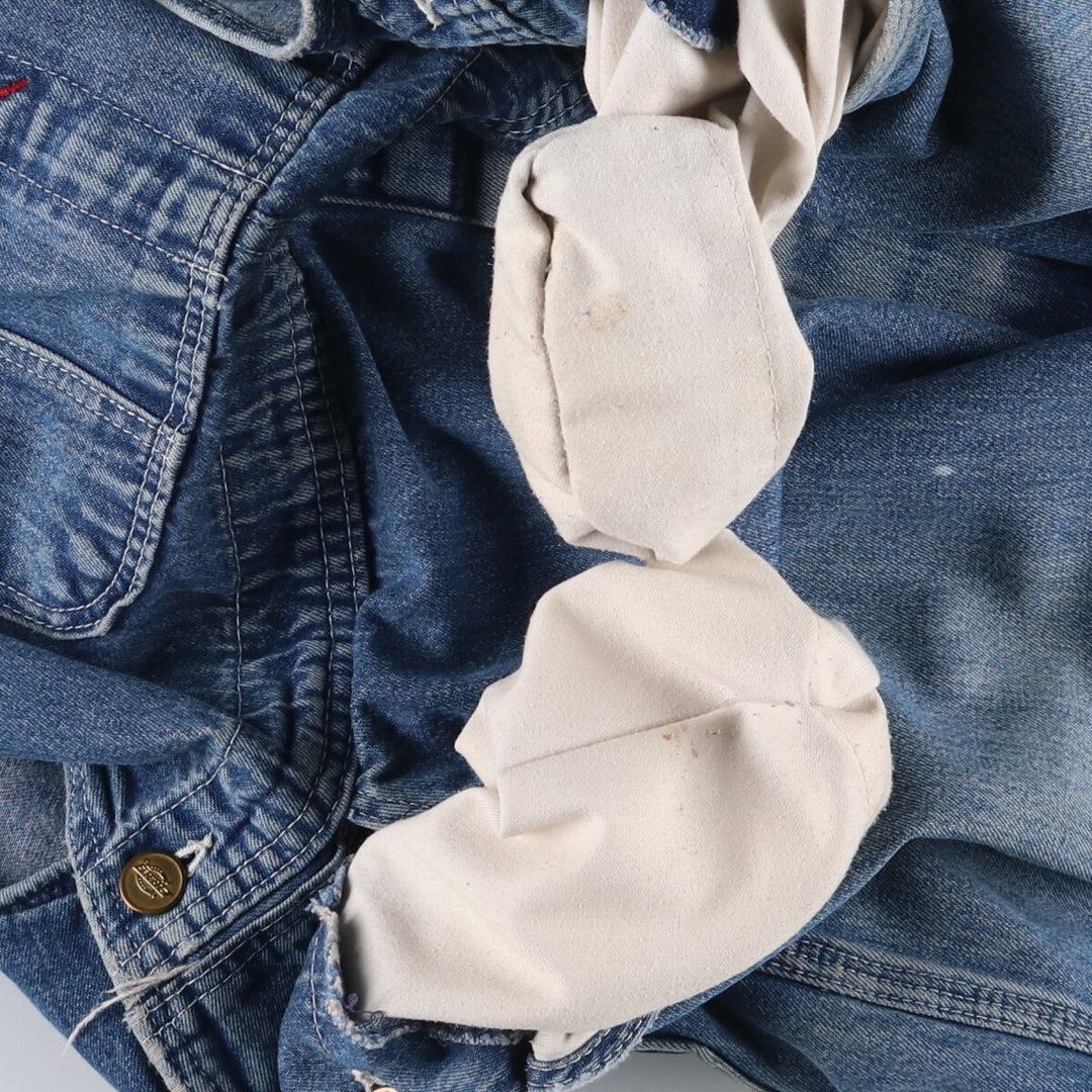Vintage 80s-90'S Dickies denim overalls, men's size W37 cotton blue type Vintage Second Hand