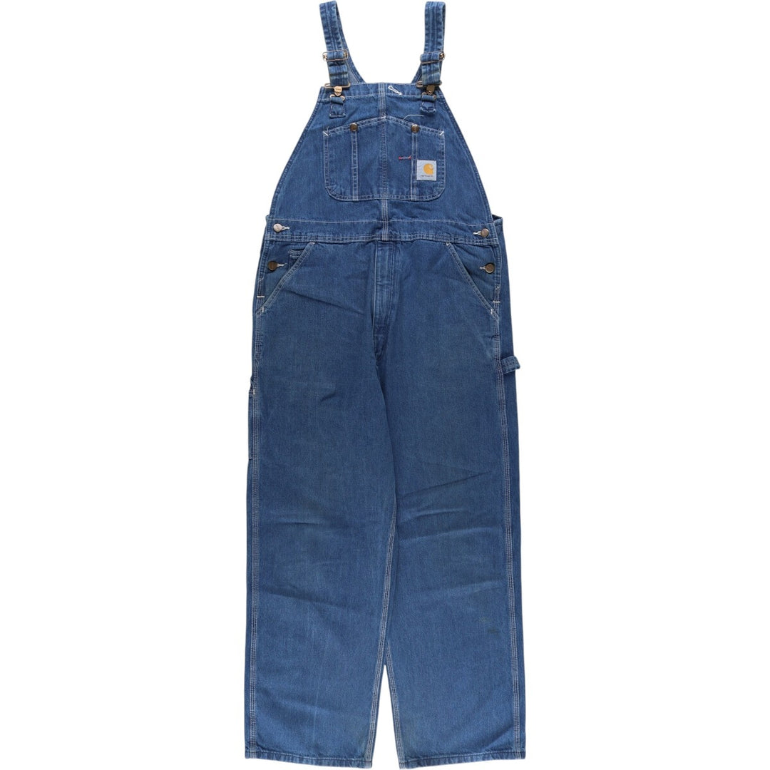 Carhartt denim overalls for men, equivalent to w37 cotton blue type Vintage Second Hand
