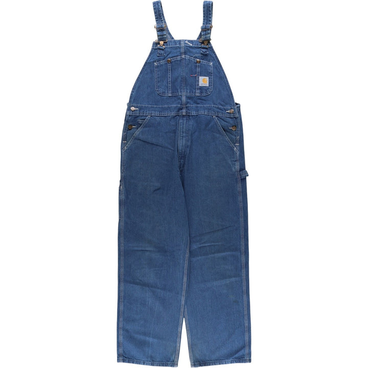 Carhartt denim overalls for men, equivalent to w37 cotton blue type Vintage Second Hand