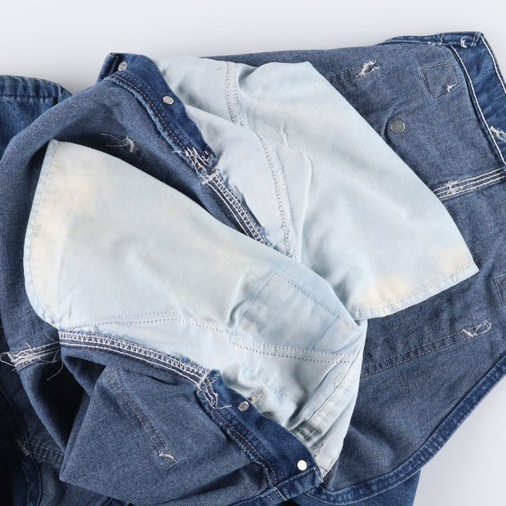 Carhartt denim overalls for men, equivalent to w37 cotton blue type Vintage Second Hand