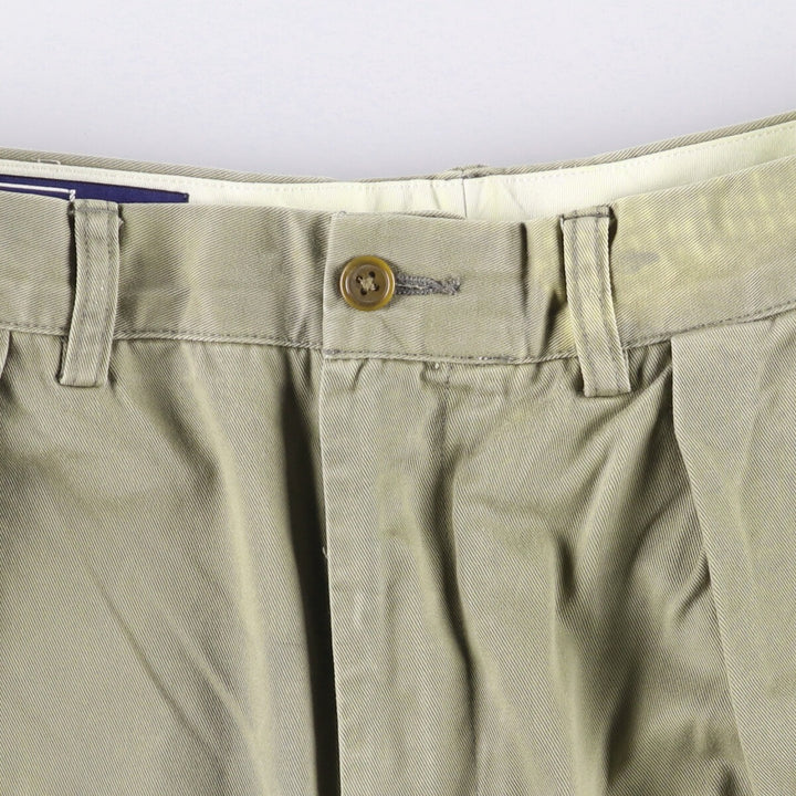 Ralph Lauren POLO by Ralph Lauren ANDREW PANT Two-pleat chino pants for men, equivalent to W33 cotton Khaki type sage green Vintage Second Hand