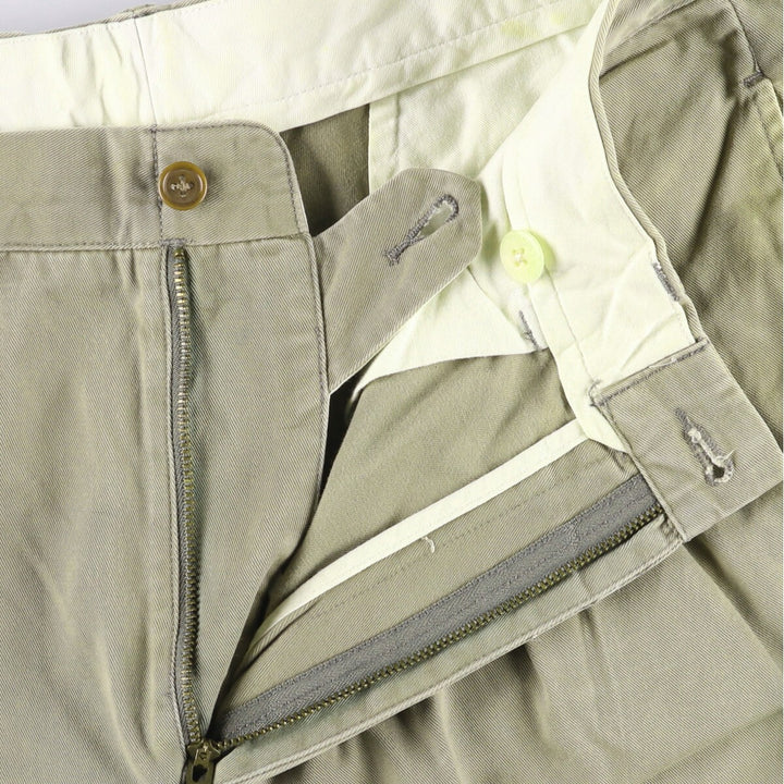Ralph Lauren POLO by Ralph Lauren ANDREW PANT Two-pleat chino pants for men, equivalent to W33 cotton Khaki type sage green Vintage Second Hand