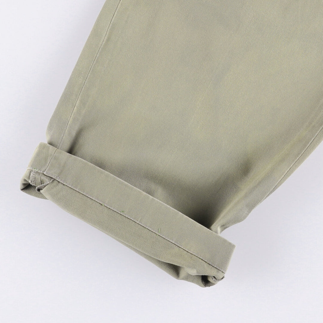 Ralph Lauren POLO by Ralph Lauren ANDREW PANT Two-pleat chino pants for men, equivalent to W33 cotton Khaki type sage green Vintage Second Hand