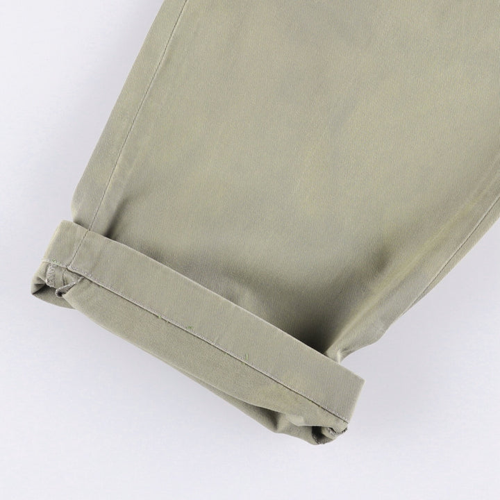Ralph Lauren POLO by Ralph Lauren ANDREW PANT Two-pleat chino pants for men, equivalent to W33 cotton Khaki type sage green Vintage Second Hand