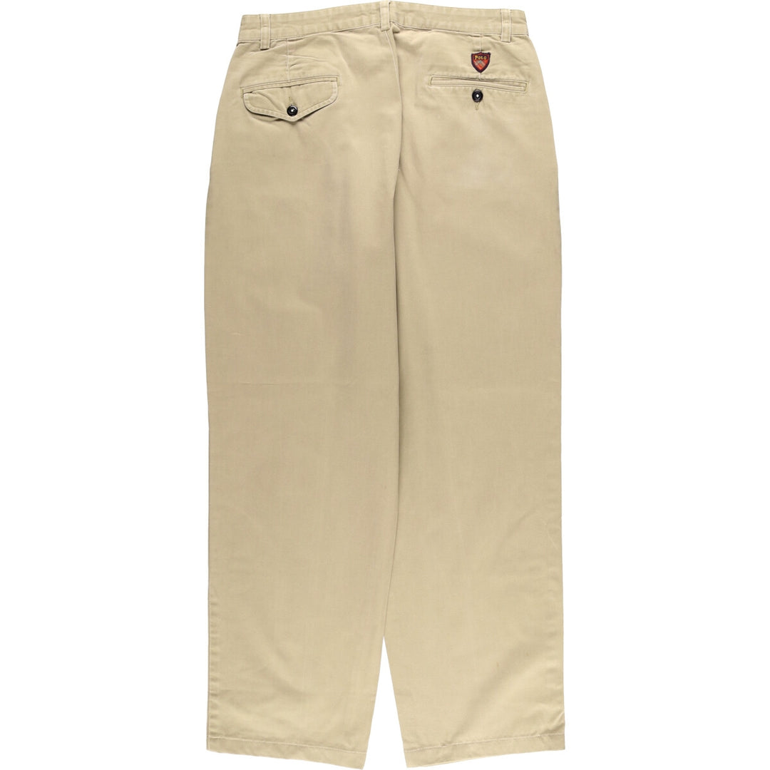 Ralph Lauren POLO GOLF Polo Golf Two-pleat Chino Pants for Men, Size W32 cotton Beige type Vintage Second Hand