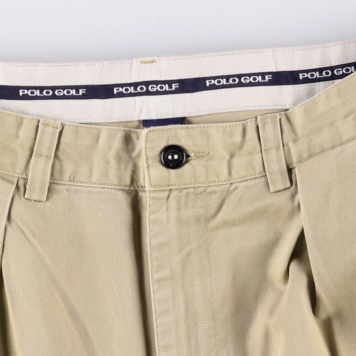 Ralph Lauren POLO GOLF Polo Golf Two-pleat Chino Pants for Men, Size W32 cotton Beige type Vintage Second Hand