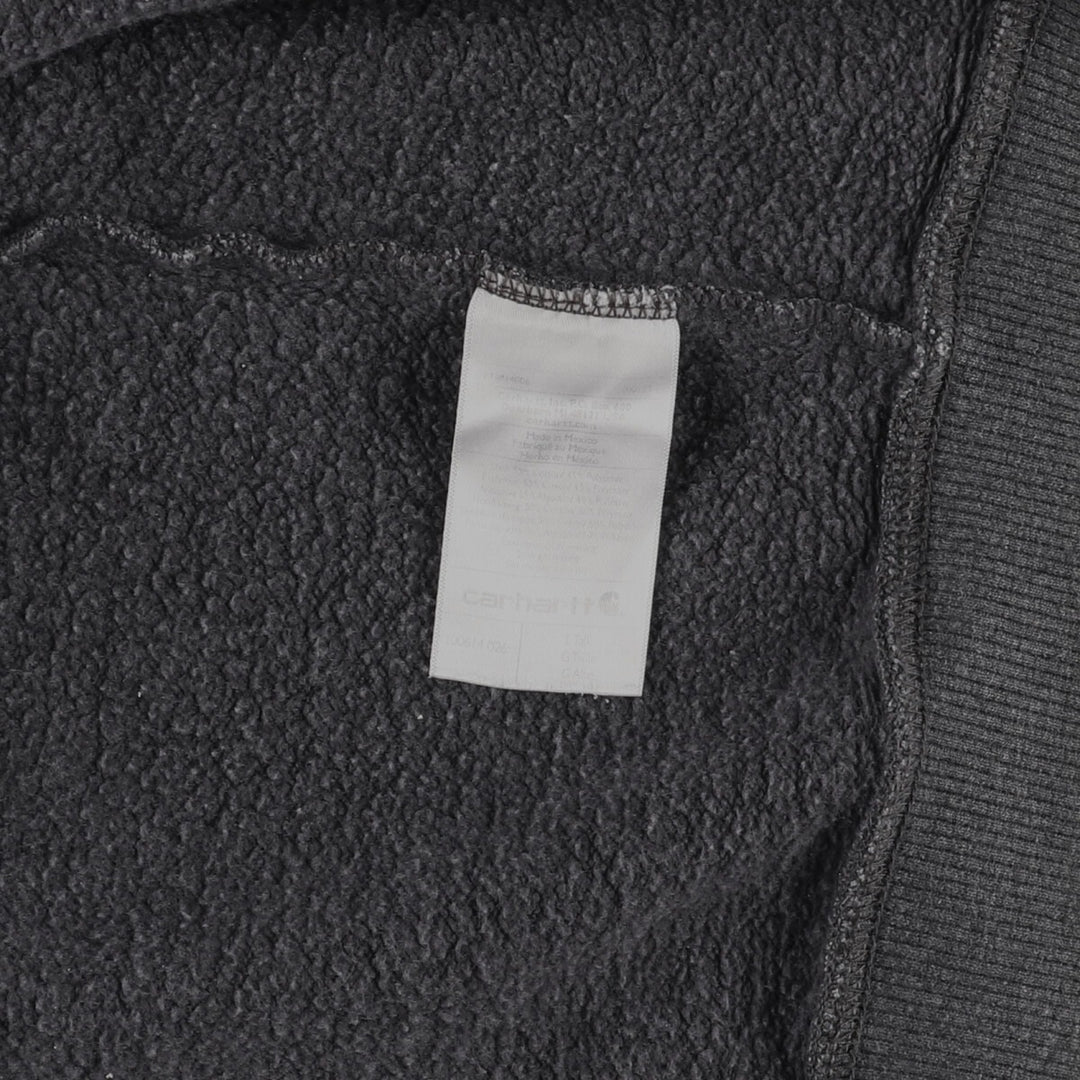 2000'S Carhartt Original Fit Back Print Full-Zip Hoodie, Men's Size L cotton Charcoal Vintage Second Hand