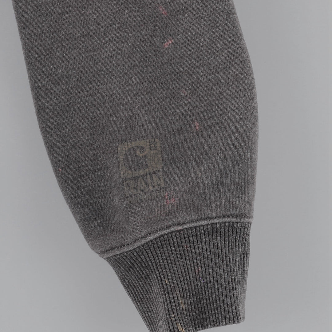 2000'S Carhartt Original Fit Back Print Full-Zip Hoodie, Men's Size L cotton Charcoal Vintage Second Hand