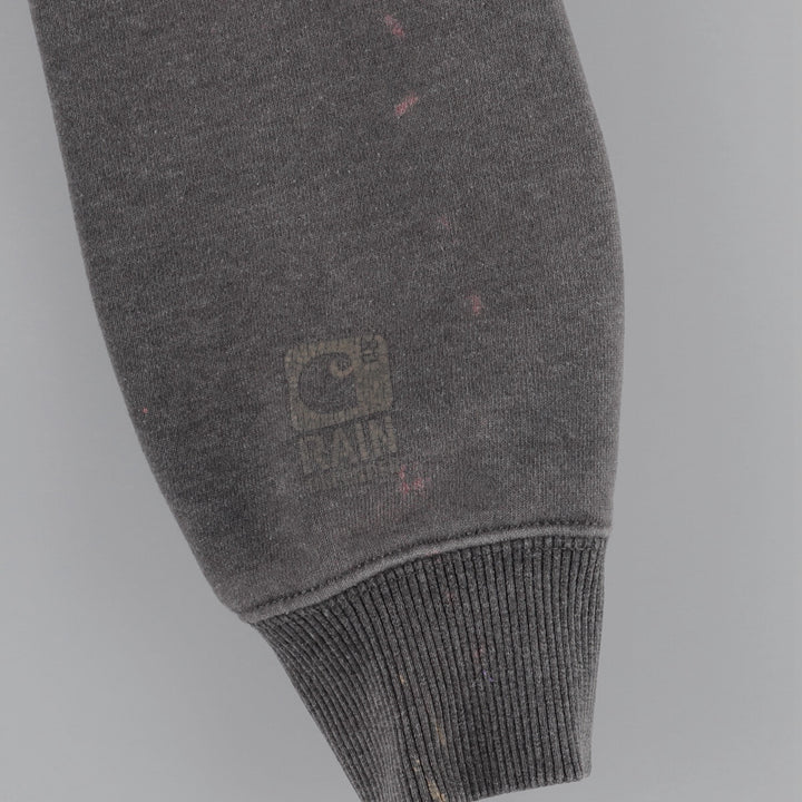 2000'S Carhartt Original Fit Back Print Full-Zip Hoodie, Men's Size L cotton Charcoal Vintage Second Hand