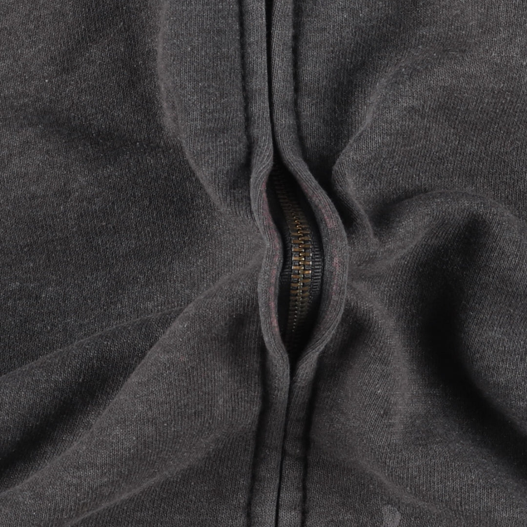 2000'S Carhartt Original Fit Back Print Full-Zip Hoodie, Men's Size L cotton Charcoal Vintage Second Hand