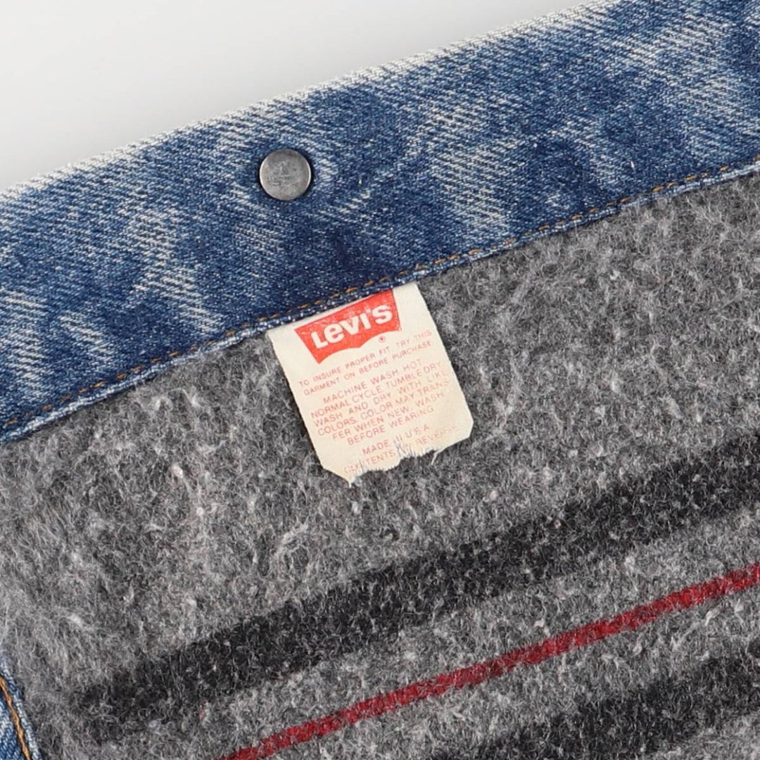 90'S Levi's 70506-0316 denim jacket, denim jacket, made in USA, men's size L, vintage cotton blue type Vintage Second Hand