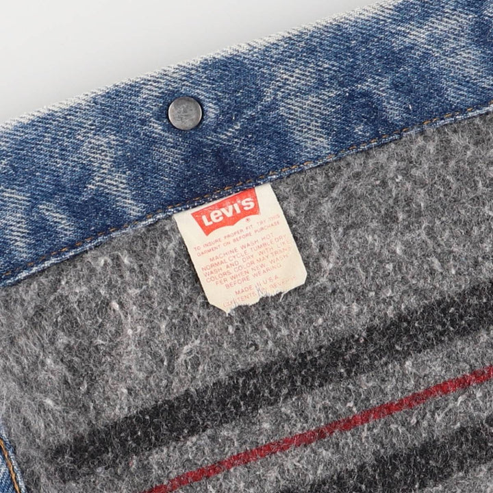 90'S Levi's 70506-0316 denim jacket, denim jacket, made in USA, men's size L, vintage cotton blue type Vintage Second Hand