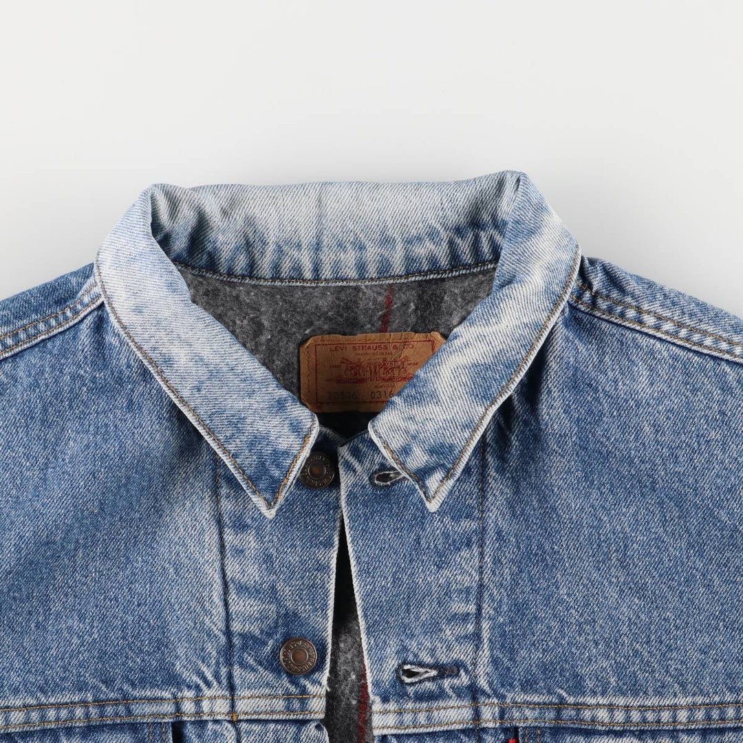 90'S Levi's 70506-0316 denim jacket, denim jacket, made in USA, men's size L, vintage cotton blue type Vintage Second Hand