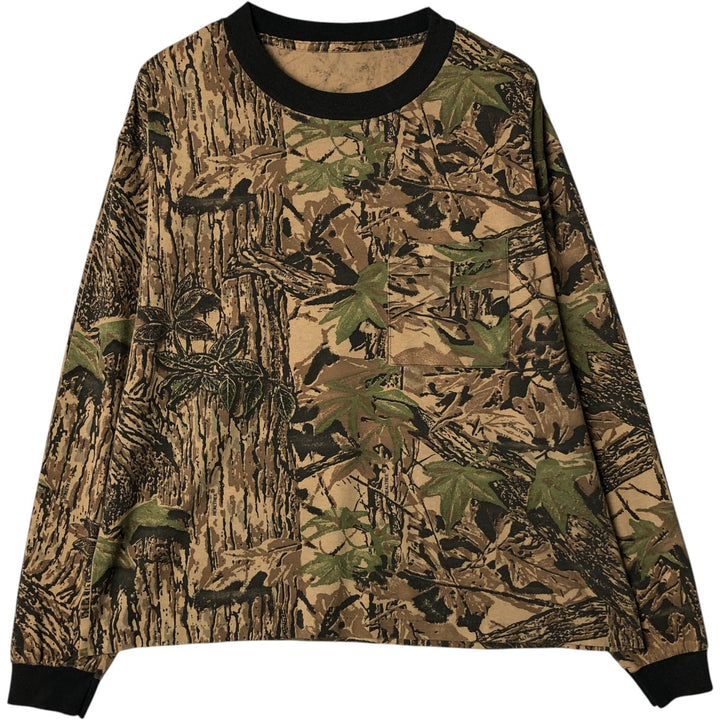Vintage 90'S Realtree Camo Camo Long Sleeve T-Shirt, Men's Size Large unclear Khaki type Vintage Second Hand