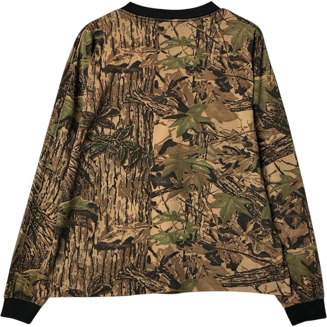 Vintage 90'S Realtree Camo Camo Long Sleeve T-Shirt, Men's Size Large unclear Khaki type Vintage Second Hand