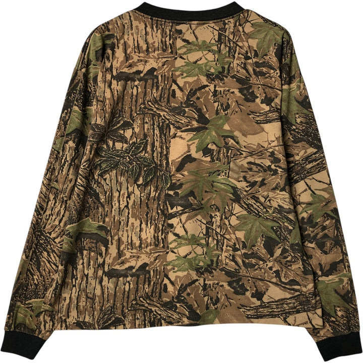 Vintage 90'S Realtree Camo Camo Long Sleeve T-Shirt, Men's Size Large unclear Khaki type Vintage Second Hand