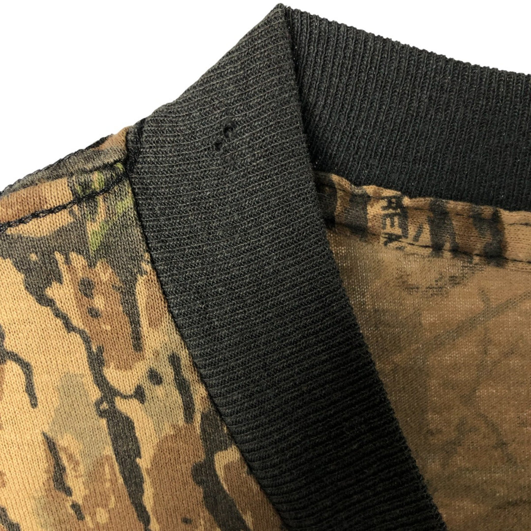 Vintage 90'S Realtree Camo Camo Long Sleeve T-Shirt, Men's Size Large unclear Khaki type Vintage Second Hand