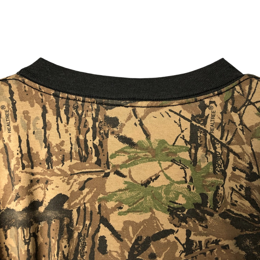 Vintage 90'S Realtree Camo Camo Long Sleeve T-Shirt, Men's Size Large unclear Khaki type Vintage Second Hand
