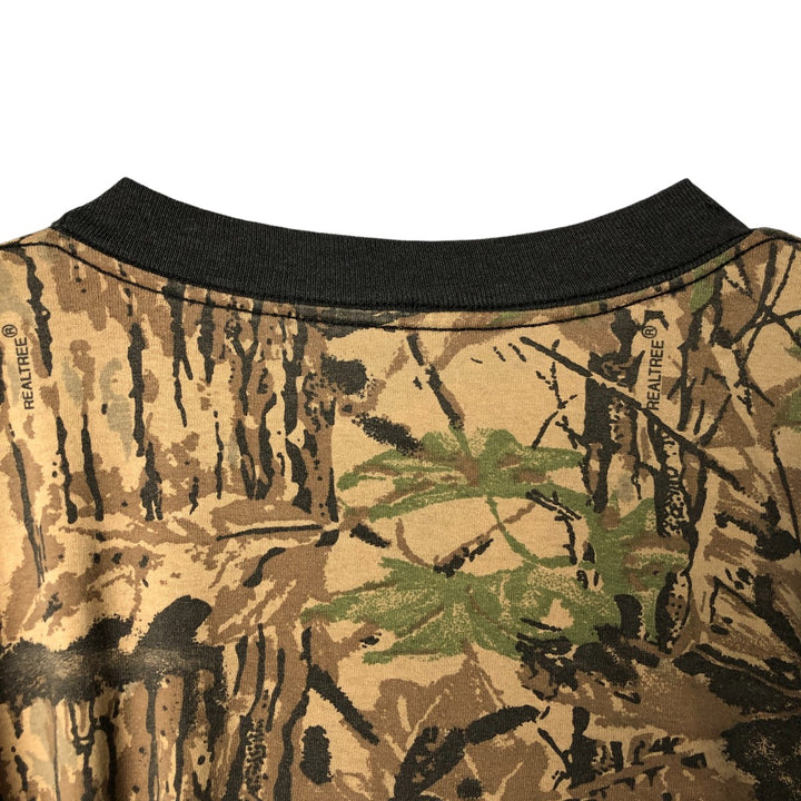 Vintage 90'S Realtree Camo Camo Long Sleeve T-Shirt, Men's Size Large unclear Khaki type Vintage Second Hand