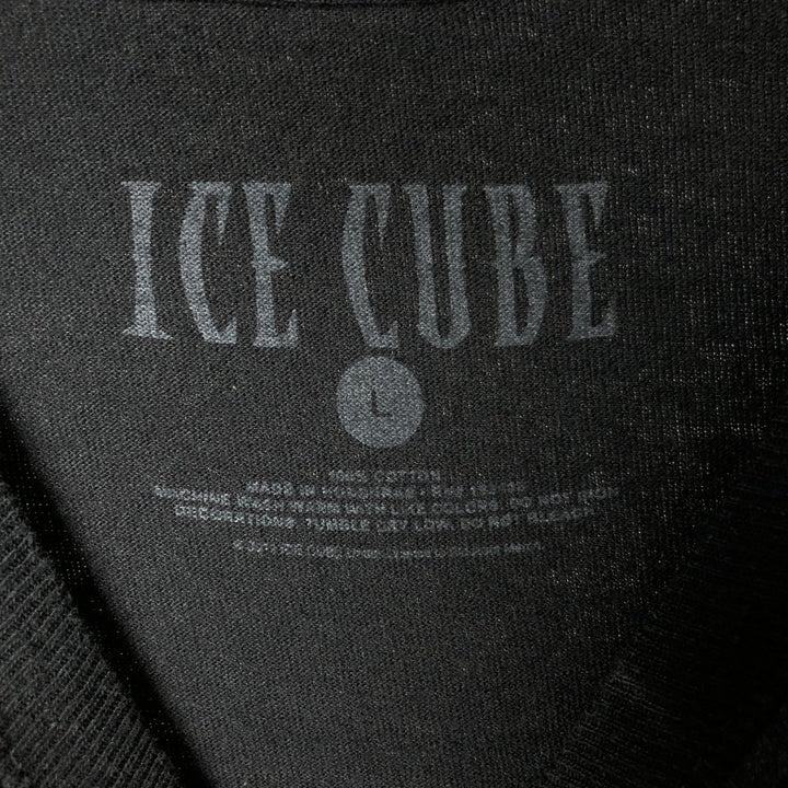 ICE CUBE Rap T-shirt, Men's L size cotton black type Vintage Second Hand