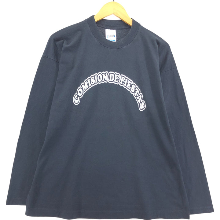 90'S Screen Stars Fruit of the Loom Long Sleeve T-Shirt, Men's XL, Vintage cotton black type Vintage Second Hand