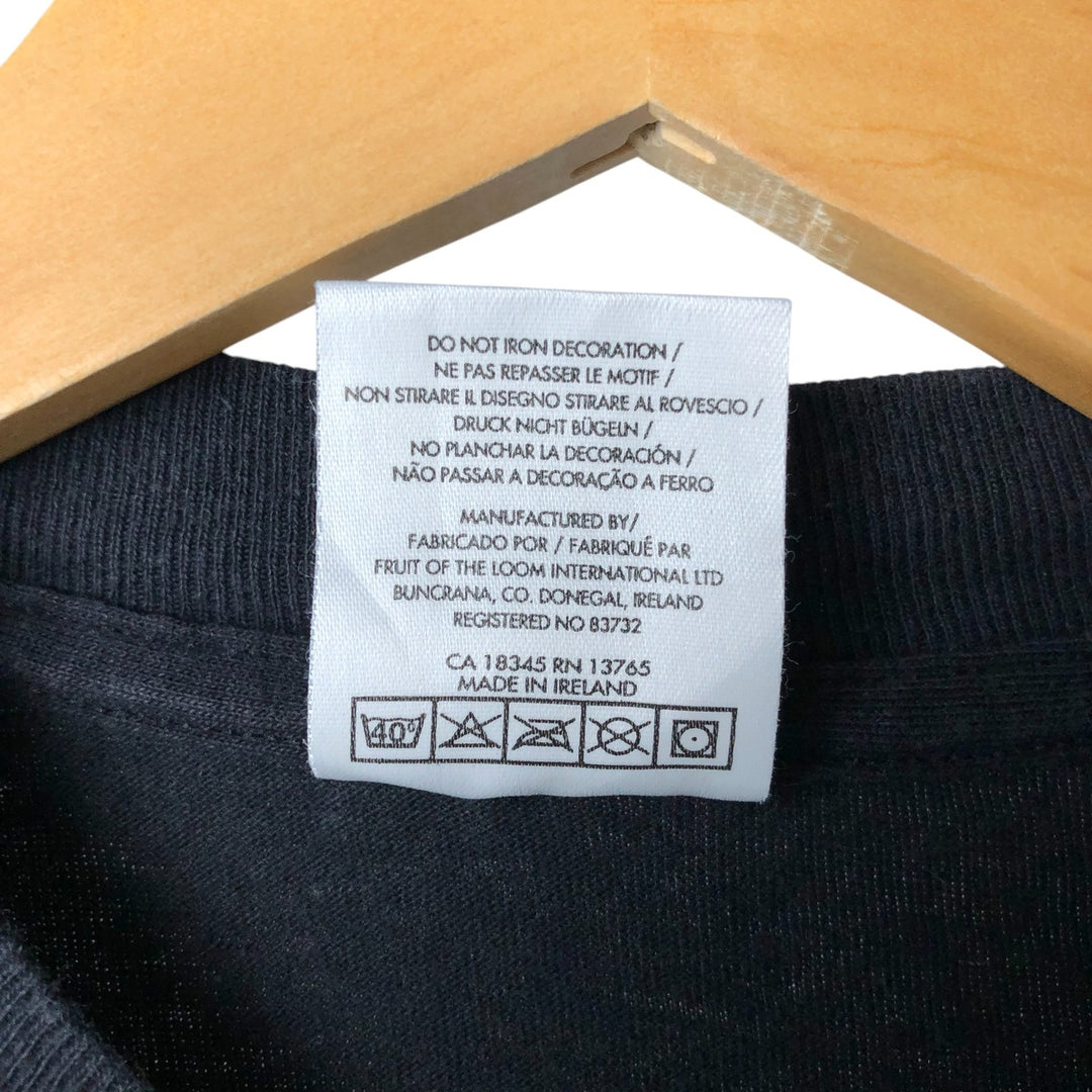 90'S Screen Stars Fruit of the Loom Long Sleeve T-Shirt, Men's XL, Vintage cotton black type Vintage Second Hand