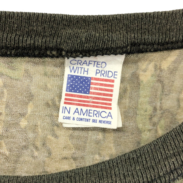 Vintage 80s-90'S Realtree Camo Camo Long Sleeve T-Shirt, Made in USA, Men's Size L cotton brown type Vintage Second Hand