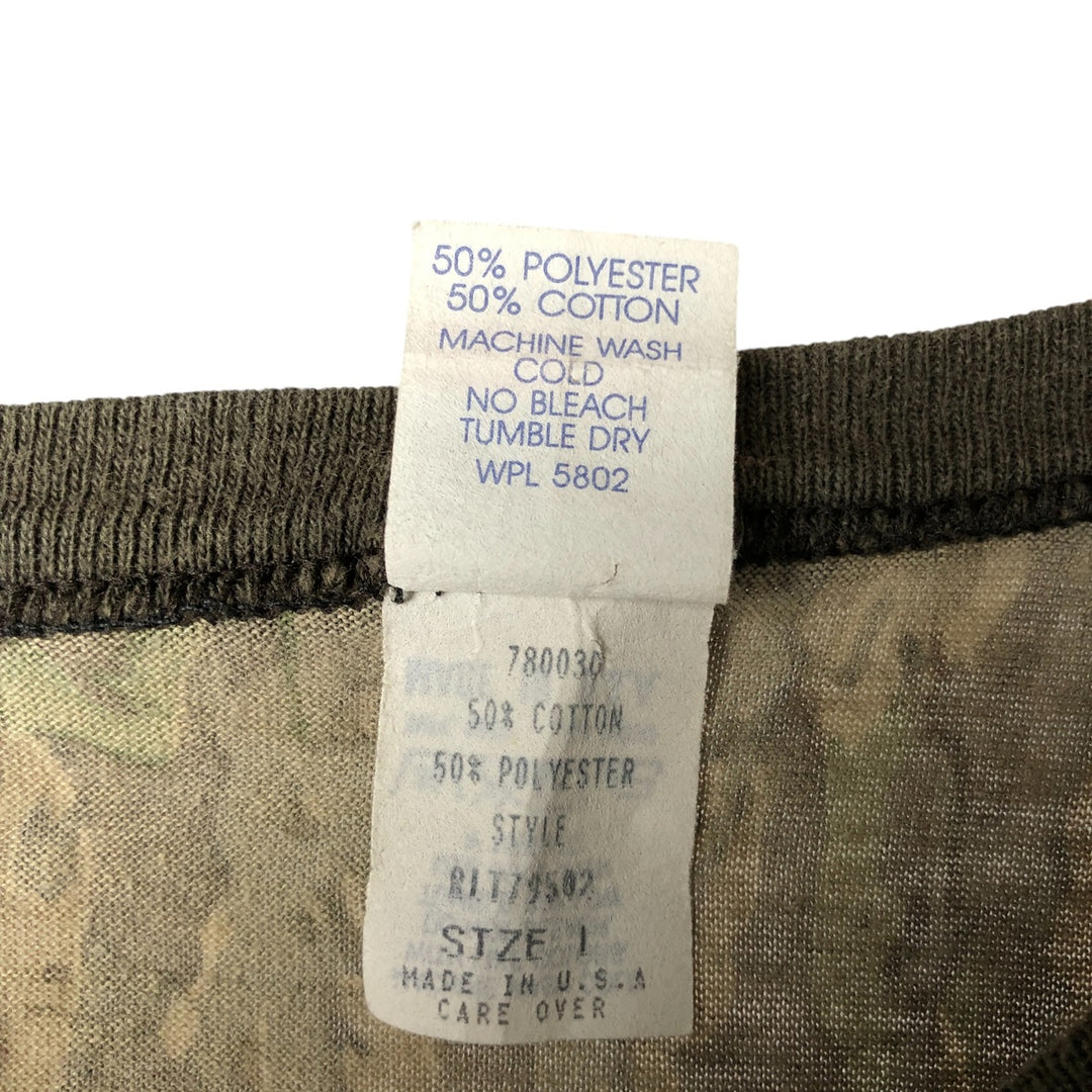 Vintage 80s-90'S Realtree Camo Camo Long Sleeve T-Shirt, Made in USA, Men's Size L cotton brown type Vintage Second Hand