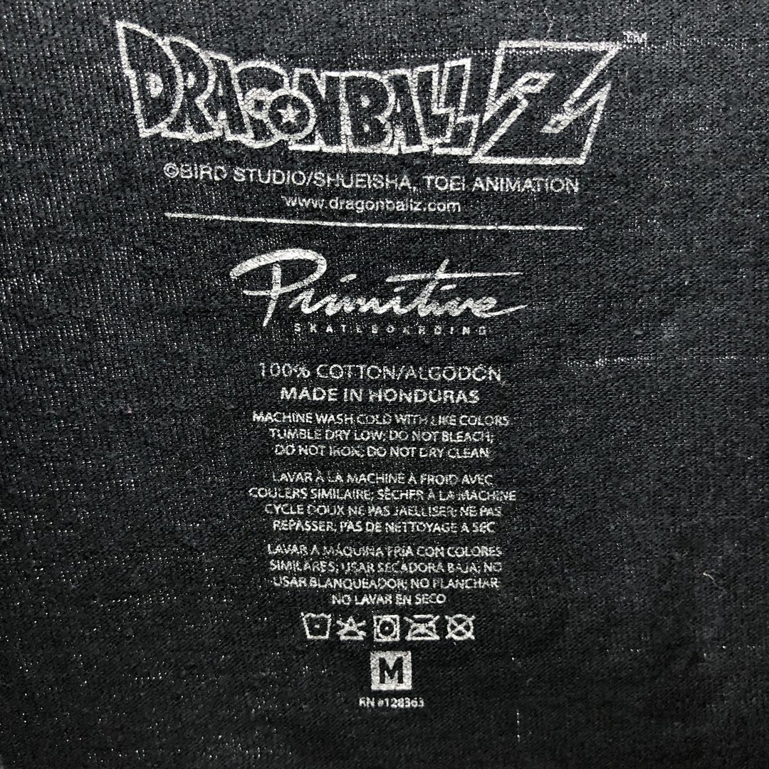 Primitive Dragon Ball Z Broly Anime Character Print Long Sleeve T-Shirt, Men's Size Medium cotton black type Vintage Second Hand