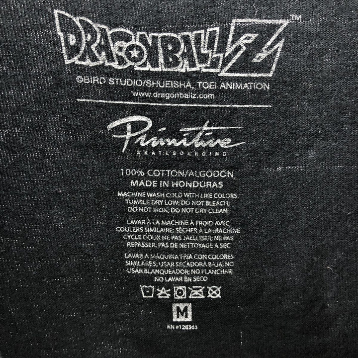 Primitive Dragon Ball Z Broly Anime Character Print Long Sleeve T-Shirt, Men's Size Medium cotton black type Vintage Second Hand