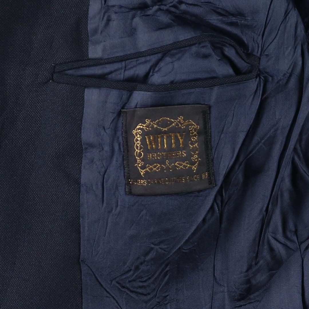 WITTY BROTHERS Navy Blazer, Tailored Jacket, Made in USA, Men's Size Medium unclear navy blue type Vintage Second Hand