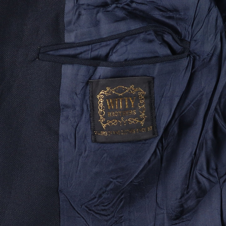 WITTY BROTHERS Navy Blazer, Tailored Jacket, Made in USA, Men's Size Medium unclear navy blue type Vintage Second Hand