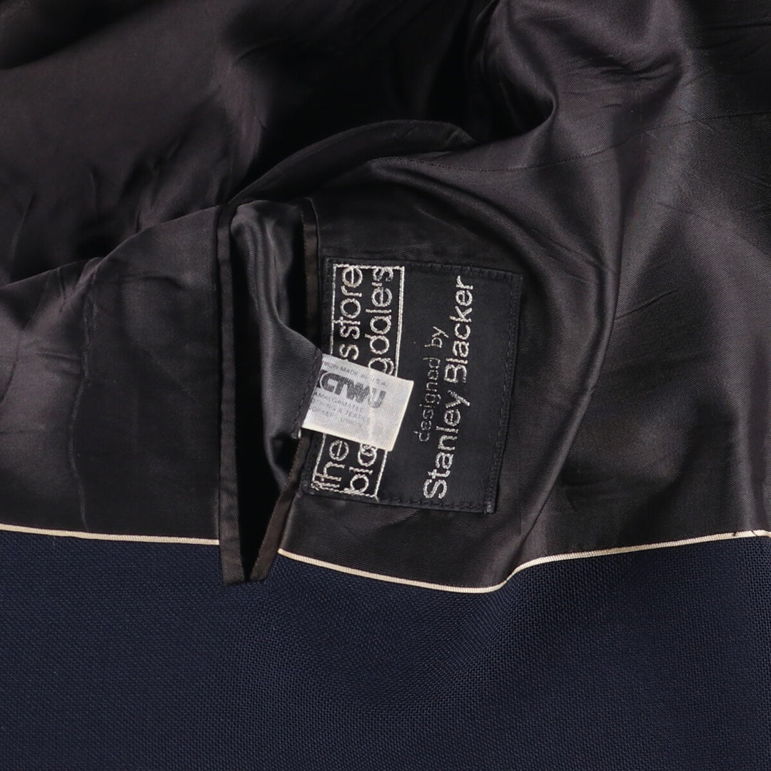 Vintage Stanley Blacker Navy Blue Blazer, Tailored Jacket, Made in USA, Men's Size Medium unclear navy blue type Vintage Second Hand