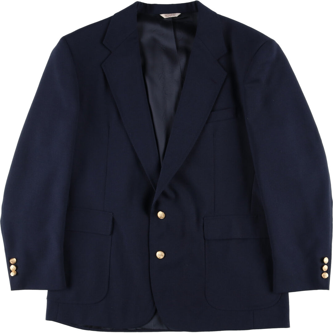 WYNBROOKE Navy Blazer, Tailored Jacket, Made in USA, Men's Size L unclear navy blue type Vintage Second Hand