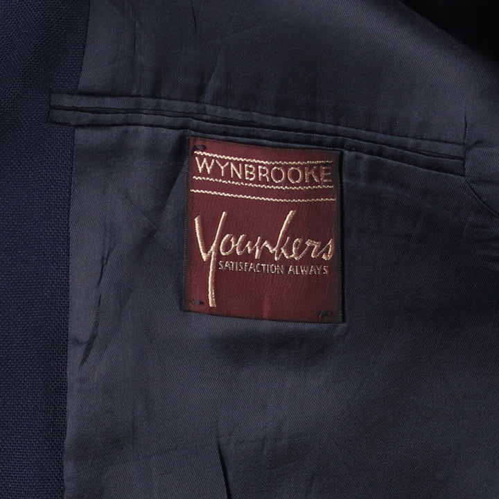 WYNBROOKE Navy Blazer, Tailored Jacket, Made in USA, Men's Size L unclear navy blue type Vintage Second Hand